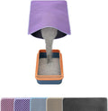 Cat Litter Mat Litter Trapping Mat,Cat Litter Box Mat 32"x22", 2 Layer Llitterbox Mat,Waterproof Urine Proof,Kitty Rug indoor Floor Pad,Purple,Collapsable, Medium by USHARP