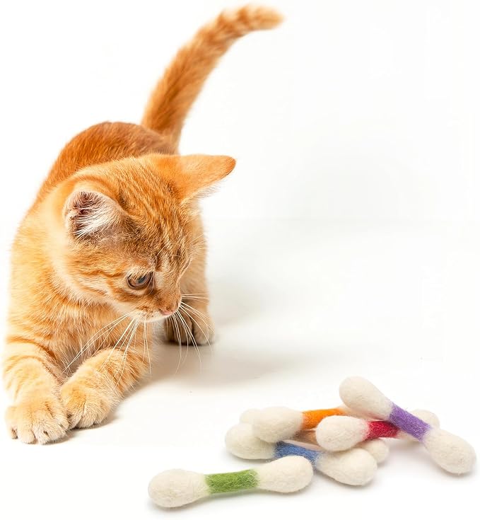 Glaciart One MINI Swabs Cat Toys with Catnip - 6 Pk | Durable for Chew, Cute Cat Toys Interactive Kitty for Boredom, Exercise, & Play | Filled w/Organic Catnip for Anxiety & as Digestive Aid - Image 3