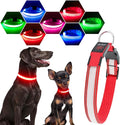 Visinite Light Up Dog Collar, Reflective LED Dog Collar, Adjustable Lighted Dog Collars Rechargeable Waterproof, Bright Dog Glow Collar for Pet Safety at Night Walking, Fit Large Medium Dogs by Visinite