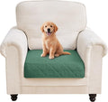 PAWFINITY Waterproof Arm Chair Covers for Dogs, Pet Blanket for Couch | Paw Print Quilted, Hair Resistant, Anti Cat Scratch, Washable Furniture Protector for Single Sofa Cushion, 30x30 Inch, Green by Pawfinity