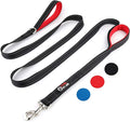 Dog Leash 8ft Long - Black - Traffic Padded Two Handle - Heavy Duty - Double Handles Lead for Control Safety Training - Leashes for Large Dogs or Medium Dogs - Dual Handles Leads by PrimalPetGear