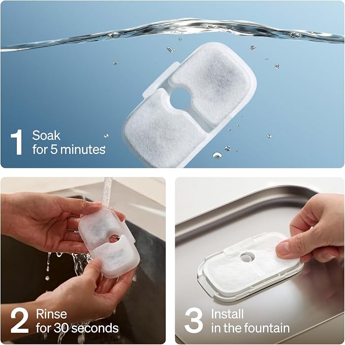 PETLIBRO Cat Water Fountain Filter Replacement, 8 Packs Pet Fountain Filter & Sponges for Dockstream WF106/WF116/WF105/WF115/WF005/WF305, 4 Months Set Easy-Swap PETLIBRO Cat Water Dispenser Filter - Image 8