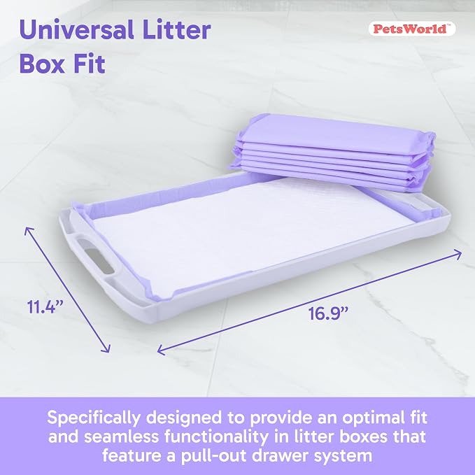 PetsWorld Universal Fit Cat Pad Refills for Litter Box, Fresh Scent, Odor Control, Pack of 200 - Image 4