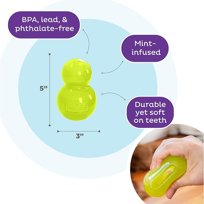 Outward Hound by Planet Dog Double-Tuff Stuffable Dog Toy, Large 5-Inch Green - Treat Dispensing Chew Ball for Medium to Large Dogs, Interactive Puzzle for Enrichment & Slow Feeding - Image 3