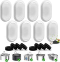 16 Pack Cat Water Fountain Filters for Stainless Steel Pet Water Dispenser | 108/3.2L& 67oz/2L& 4L/135oz Cat/Dog Fountain Filter Replacement(8 Filters & 8 Sponges) by Beckacher