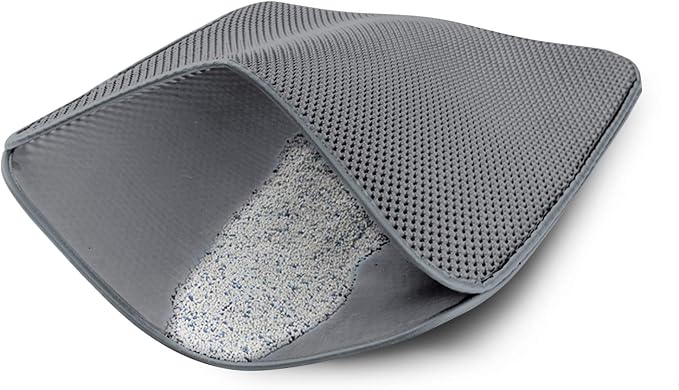 Cat Litter Mat, Kitty Litter Trapping Mat, Honeycomb Double Layer Mats, No Phthalate, Urine Waterproof, Easy Clean, Scatter Control, Catcher Litter Tray Box Rug Carpet by WePet