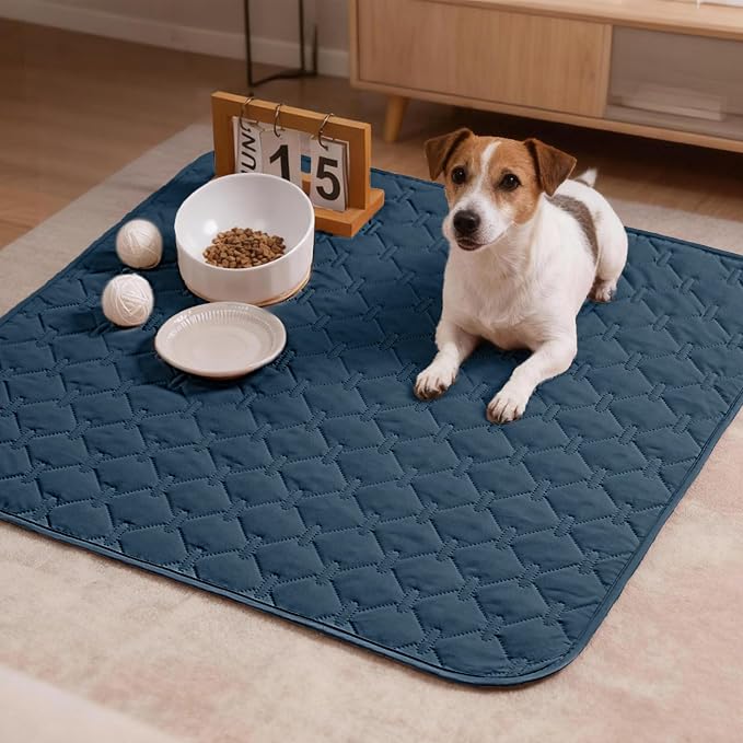 gogobunny 3X Stronger Waterproof Pet Blanket, Scratch Proof Furniture Protector for Dogs Cats, Reversible Cover 30x30 Inch, Dark Blue - Image 6