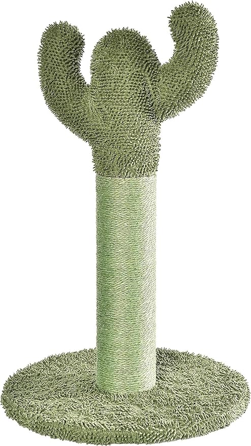Amazon Basics Cat Scratching Post, Indoor Cactus with Natural Sisal for Kittens with Dangling Ball Toy, Medium, 25.6"H, Green - Image 2