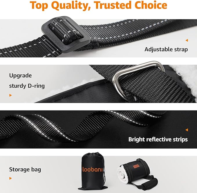LOOBANI Dog Lift Harness for Large Dogs Hind Leg Support for Weak Rear Legs | Walking & Stair Assistance, Senior Dog Mobility, Padded Comfort, Adjustable Fit, Lightweight Nylon, Soft Plush Lining - Image 6