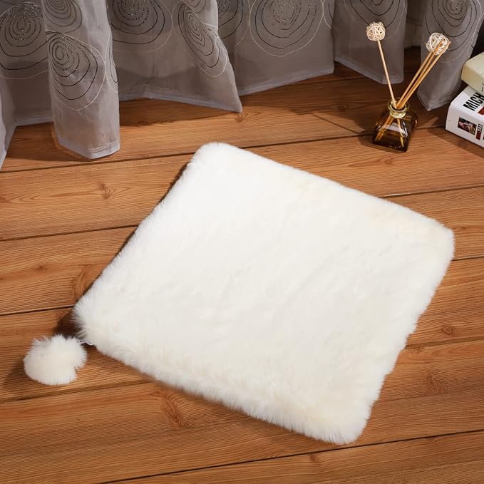 SHENGOCASE 2-Pack 16" Square Faux Rabbit Fur Cat Dog Bed Cushion Pad Mat, Cat Tree Tower Replacement Cushion Pad, Pad for Window Perch, Cat Dog Carrier House Cage Crate Kennel Furniture - Image 8