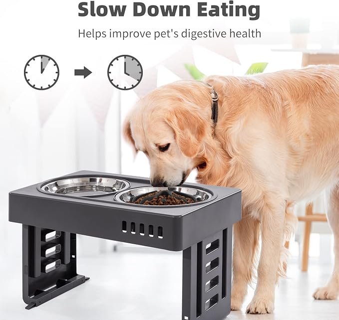 Jaoul Slow Feeder Dog Bowls Insert, Puzzle Slow Feeder Insert with 30 Octopus Suction Cups for Small Medium Large Size Dog Food Bowl (4.72 inch, Black) - Image 2