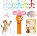 Cat Toy Disc Launcher,Rechargeable Interactive Cat Fetch Toy with 10 Discs | Cat Toys for Indoor Cats,Flying Cat Enrichment Toys for Adult Kittens Dog Playing,Hunting Tracking Toys for Outdoor Indoor by Unknown