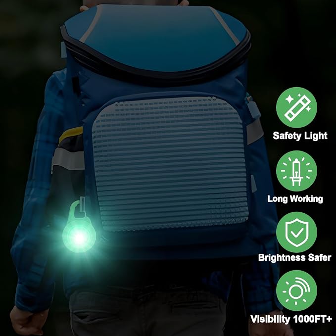 Dog Collar Light, Rechargeable Dog Lights 2 Pack, Safety lights suitable for backpacks, schoolbags, clothing, children's cars, and pet collars(Green) - Image 2