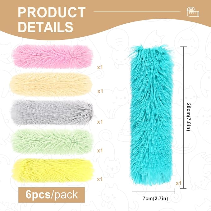 Cat Toys Pillows 6Pcs Catnip Kicker Toys for Cats Promotes Kitty Exercise - Image 2