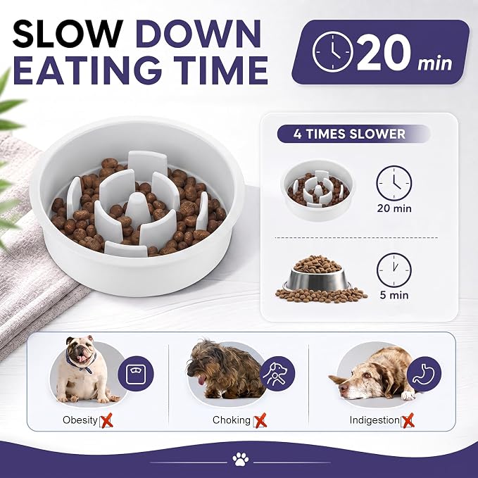 XIAZ Elevated Dog Bowls Large Breed Raised Dogs Bowl Stand Large/Medium Sized Dog Slow Feeder Dogs Bowls Food Water Stands 5 Heights Adjustable 9/11/12/14in Pet Feeder Dish Station - Image 4