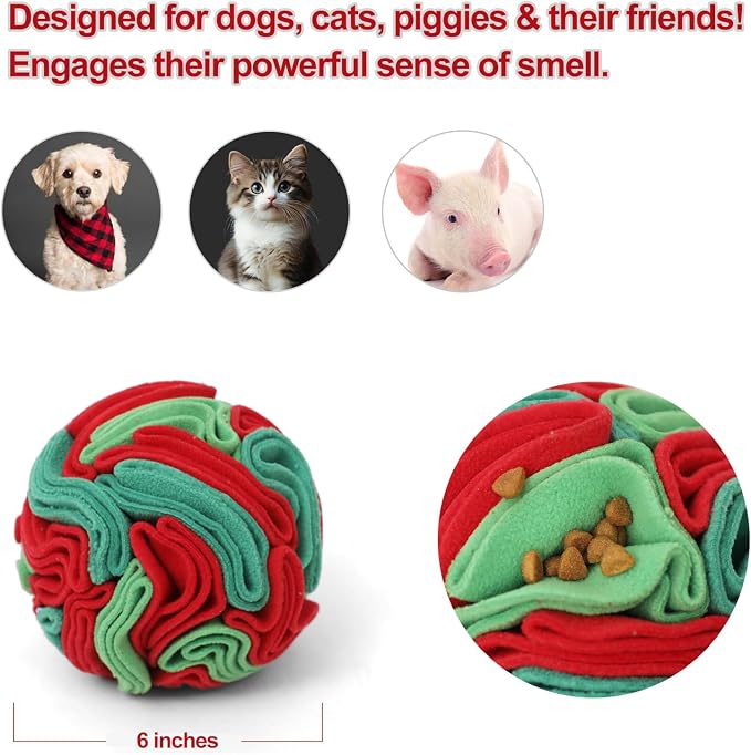 Ablechien Snuffle Ball for Dogs - Interactive Dogs Toys to Keep Them Busy, Dog Puzzle Toy, Dog Enrichment Toys for Small, Medium Pets Daily Companionship, Training Reward Gift - Image 3