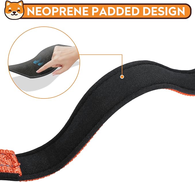 Reflective Dog Collar, Adjustable Soft Neoprene Padded,Orange,S | Breathable Nylon for Small Dogs,Tear-Resistant Webbing,Chafe‑Free on Walks and Hikes,Metal D-Ring,Night Safety - Image 4