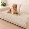 Smiry Non Slip Couch Cover for Dogs, Fuzzy Plush Pet Sofa Protector | Washable Furniture Cover for Large Dogs & Cats, Scratch & Dirt Resistant, For 2 Cushion Couch, Apricot, 35.4"x63" by Smiry