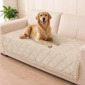 Smiry Non Slip Couch Cover for Dogs, Fuzzy Plush Pet Sofa Protector | Washable Furniture Cover for Large Dogs & Cats, Scratch & Dirt Resistant, For 3 Cushion Couch, Apricot, 35.4"x82.7" by Smiry