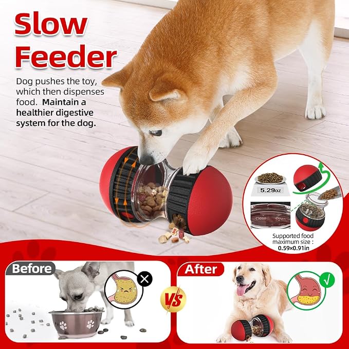 Mankoda Interactive Dog Puzzle Toy, Rolling Treat Dispenser Slow Feeder | Adjustable Kibble Outlet, Mental Stimulation, Reduces Fast Eating, Indoor Dog Enrichment Toy, BPA-Free, GRS Certified, 2PCS - Image 5