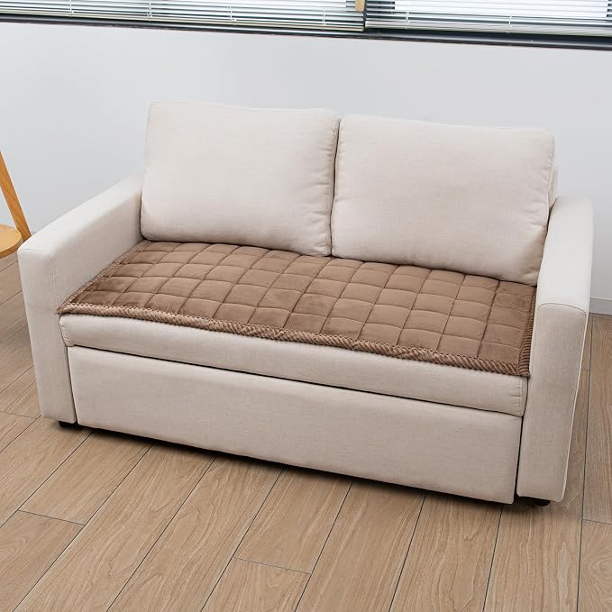 Couch Cover for Dogs Washable Pet Bed Fuzzy Pet Couch Covers Nonslip Couch Slipcover for Dogs, Kids, Pets Friendly Sofa Cover Loveseat Covers (Brown, 21''x70''/Rectangular) - Image 7