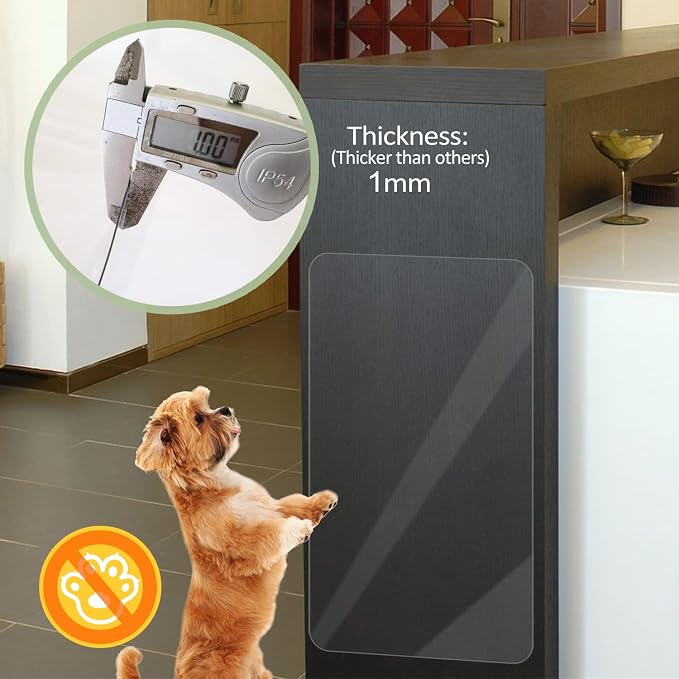 In hand Clear Pet Door Scratch Protector Shield Protect Your Furniture, Heavy Duty Deluxe Flexible Door Guard Cover - Image 2