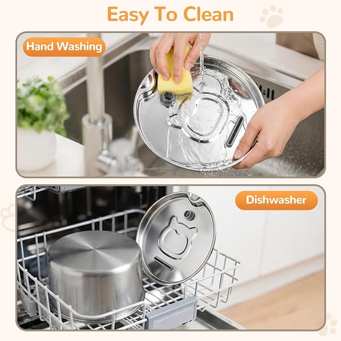 Stainless Steel Cat Water Fountain, 135oz/4L, 12 Filters | Automatic Pet Water Dispenser with Ultra-Quiet Adjustable Pump and 3 Flow Modes for Cats, Dogs, Multi-Pet Homes - Image 7