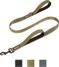 OneTigris No-Pull Dog Leash with Handle for Medium Large Dogs(Brown, 4FT) | Durable lead built for training & daily walks. Ideal drag line for strong pullers and large breeds like bully dogs. by OneTigris