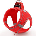 Joytale Step-in Dog Harness, Soft Breathable Mesh, Red M | Adjustable Fit for Small Dogs, Easy Step-in with Secure Fastener, Even Chest Pressure, Reflective For Night Safety, Washable by Joytale