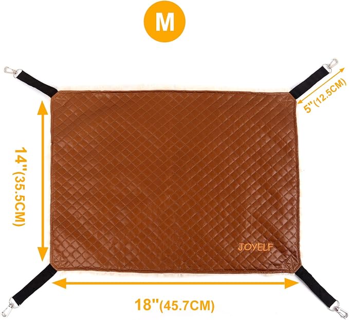 JOYELF Cat Hammock Bed, Medium Reversible Pet Cage Hammock Hanging Soft cat Bed for Kitten Ferret Puppy or Small Pet - Image 2