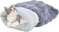 3 in 1 Semi-Enclosed Self Warming Burrow Cat Bed Sleeping Cave | Keep Warming, Machine Washable, Easy to Clean, Soft & Comfortable, Pet Beds fo Cats & Dogs, Cozy Privacy Nook by GOOPAWS