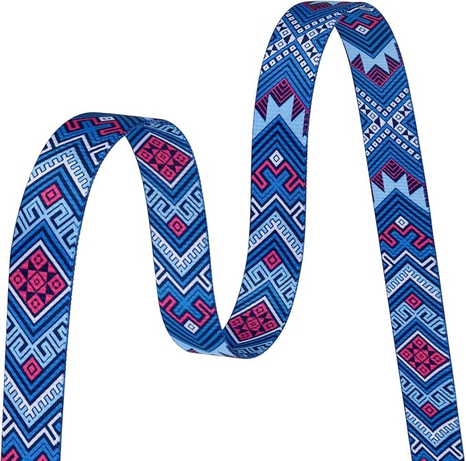 Mihqy Dog Collar for Medium Dogs, Fashion Design, Blue Ethnic Style,M | Neck Fit 12.9"-21.6", Multiple Patterns，4 Sizes for Small Medium Large Dogs, Comfortable for Walks and Outdoor Hikes - Image 4