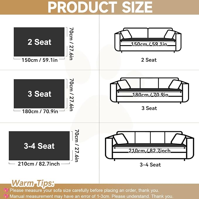 OTOB Couch Cover for Dogs Washable Pet Friendly, Non Slip Plush Fuzzy Love Seat Couch Covers Sofa Slipcovers, Geometric Jacquard Soft Pet Cushion Mat Furniture Protector (Dark Gray, 27.6" x 59.1") - Image 8