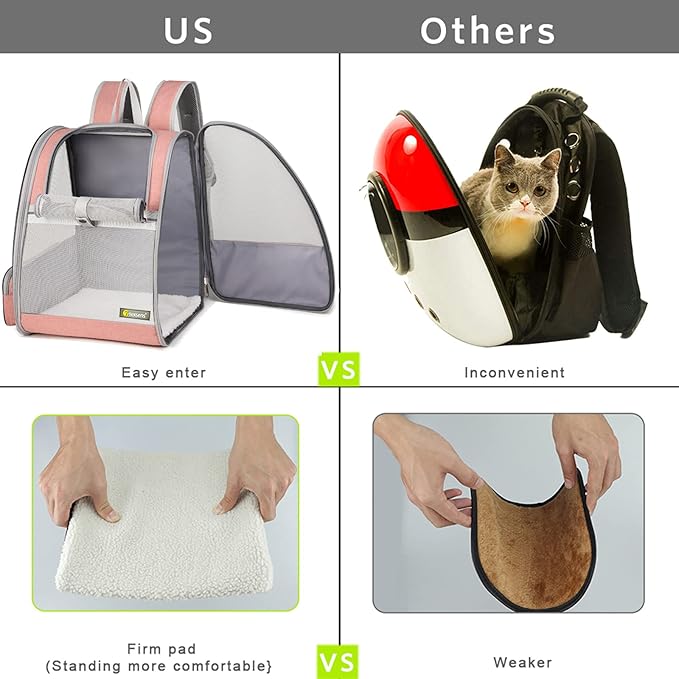 Texsens Innovative Traveler Bubble Backpack Pet Carriers for Cats and Dogs - Image 5
