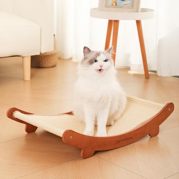 Sisal Cat Scratcher Bed Shaped U, Beech Wood Cat Scratching Pad Indoor cat Toy,Durable Cat Scratcher,Wooden Cat Furniture Protector, Large Cats Scratcher Lounge,Clawing and Play - Image 7