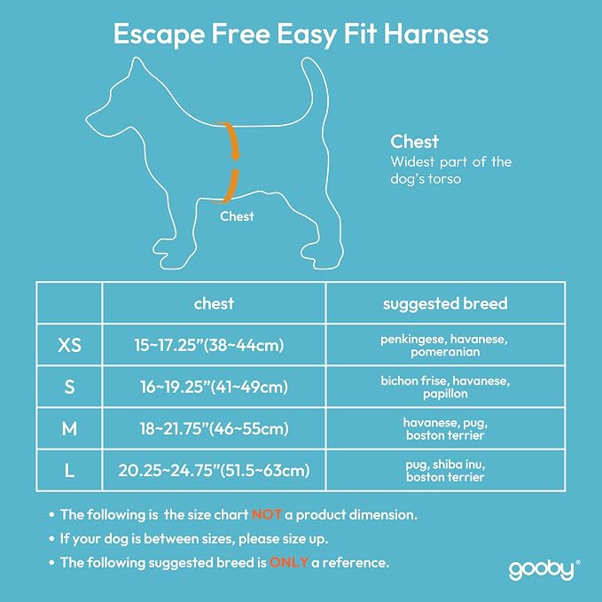 Gooby Escape Free Easy Fit Dog Harness, Step-in, Black, Small | Patented escape-free frame; Contracts if they back out; Step-in easy on/off; Machine washable; Light POM leash ring - Image 3