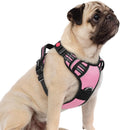 rabbitgoo Dog Harness Small Sized, No Pull 3 Buckles Easy On & Off | Soft Padded, Walking with Control Handle, Adjustable and Reflective, Light Pink, Small by rabbitgoo