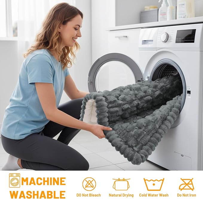 Smiry Non Slip Couch Covers for Dogs, Scratch Resistant Pet Sofa Protector | Machine Washable Soft Fuzzy Thick Furniture Cover for Sofa Loveseat Sectional Large Dogs, Dark Grey, 27.6" x 47" - Image 8
