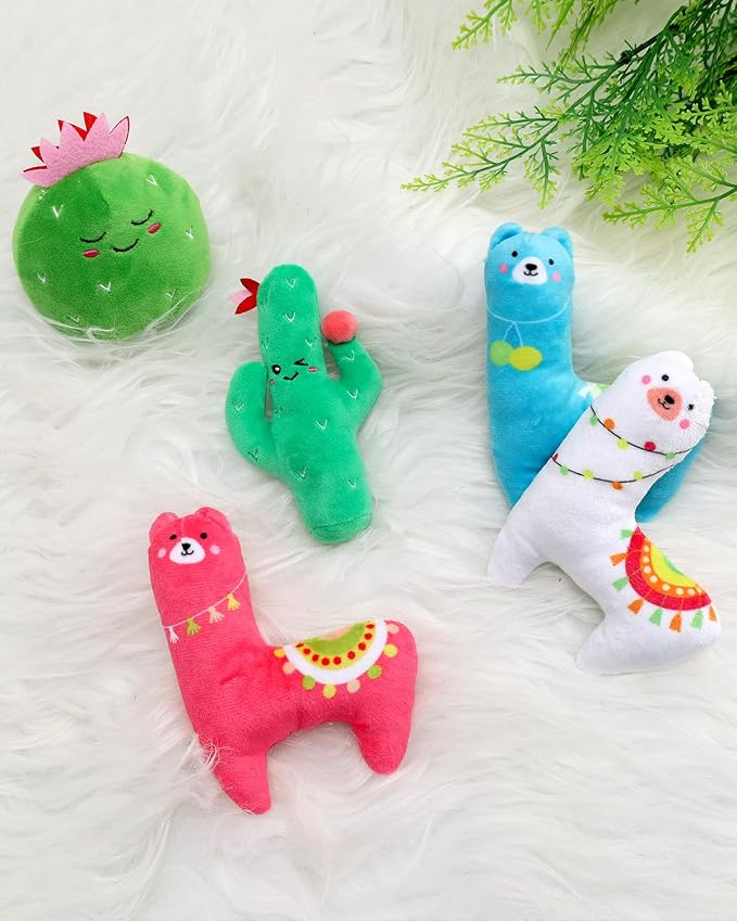 CiyvoLyeen Plush Cactus Llama Catnip Toys for Indoor Cats 5 Pack | Interactive Cactus Llama Cat Chew Toys, Boredom Relief, Soft Durable Plush with Catnip, Funny Gift for Cat Lovers & Kitten - Image 5