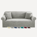 YEMYHOM Couch Cover Latest Jacquard Design High Stretch Sofa Covers for 3 Cushion Couch, Pet Dog Cat Proof Slipcover Non Slip Magic Elastic Furniture Protector (Large, Begonia Leaf Light Gray) by YEMYHOM