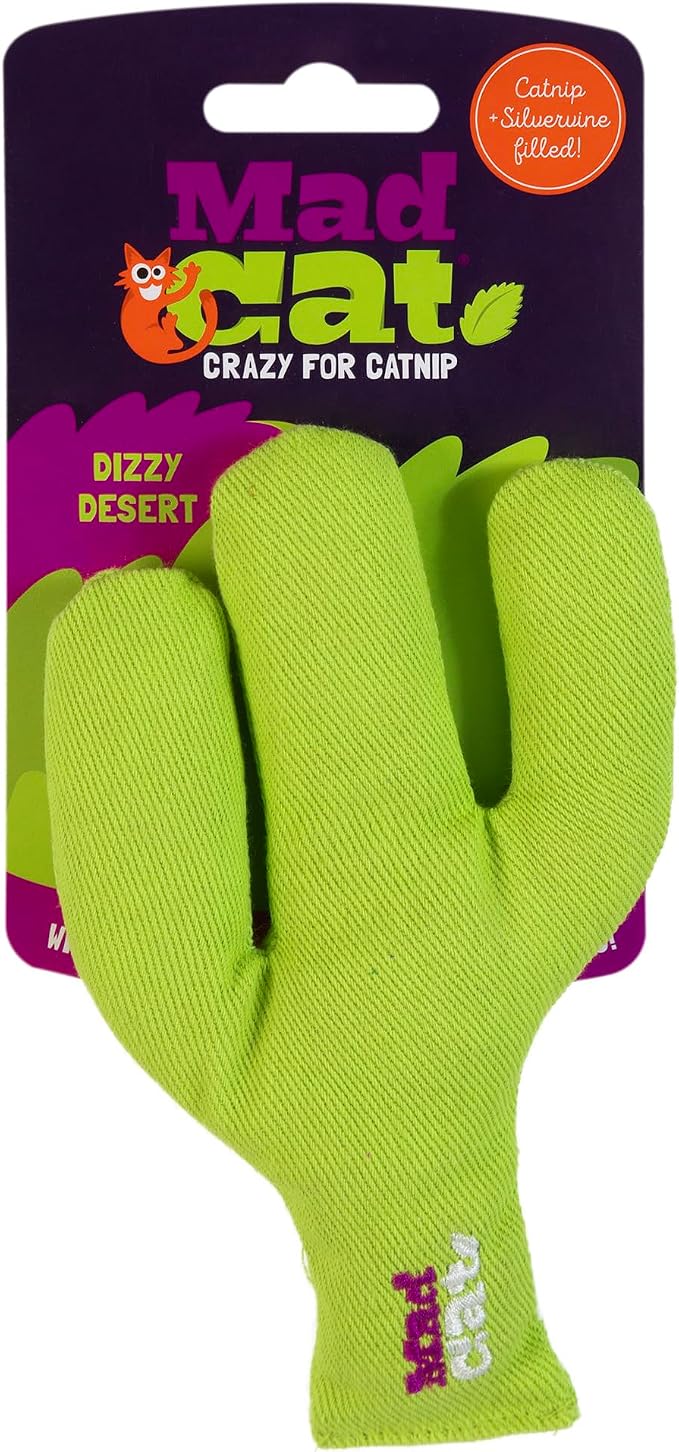 Mad Cat Dizzy Desert Catnip and Silvervine Plush Toy for Cats and Kittens | Filled with natural attractant for energetic indoor play, durable soft design felines love to bat, chase and cuddle daily by Unknown