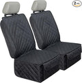 Waterproof Front Seat Cover Dog Car Seat Covers Nonslip and Full Protection with Side Flaps Fits Most Cars, Trucks, SUVs(Black, 2Pack) by HAPYFOST