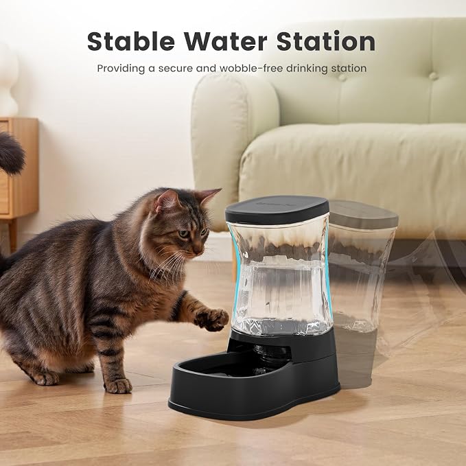 Gardner Pet Automatic Gravity Water Dispenser for Dogs, 1.0Gallon 100% BPA-Free Dog Water Bowl Dispenser, Pet Water Fountain Dispenser with Sponge Filter for Small&Medium Dogs, Cats, Puppies(Black) - Image 6
