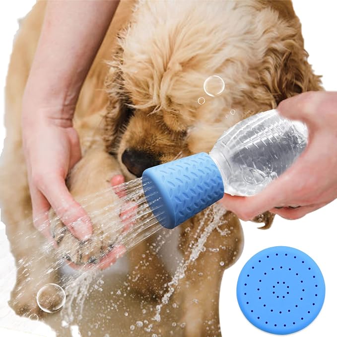 3 Pieces Portable Outdoor Shower for Dogs,Portable Shower Head,Bottle Attachment for Portable Outdoor Shower,Works with Most Plastic Water from 16 oz to 2 Liters (Blue,Green,Orange) - Image 7