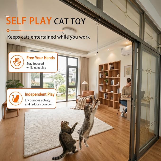 Cat Toys for Indoor Cats,Interactive Door Hanging Cat Toys Attached with Catnip/Worm/Birds/Mouse Toys for Cats/Kitten Toys(3 Pack) - Image 7