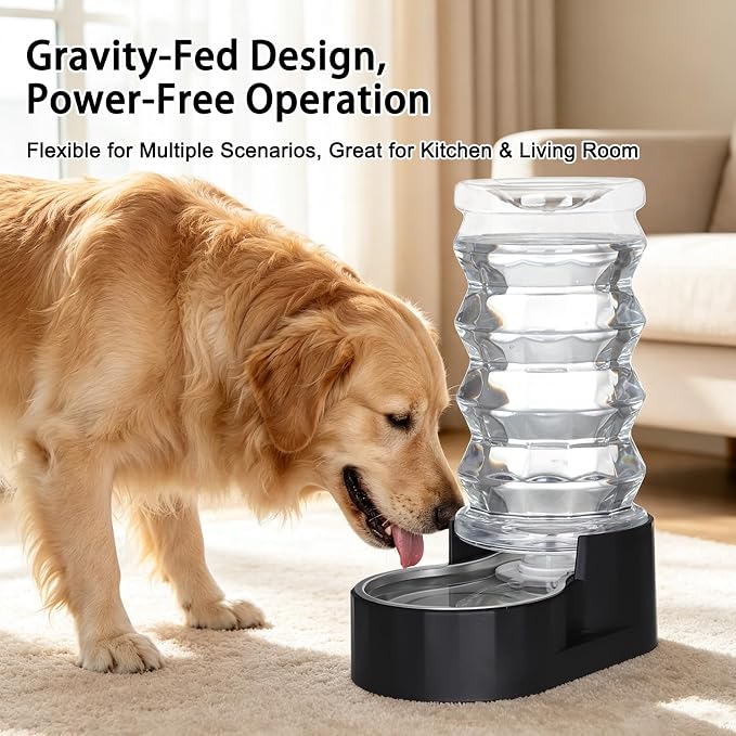 RIZZARI 8L Dog Water Bowl Dispenser:Spill Resistant Multi Pet Solution | Cleaner Drinking Water / Dishwasher Safe Bowl / Auto-Refill with No Pump / Spill Resistant / No Electricity - Image 4