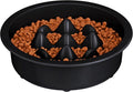 The Niner Slow Feed Bowl - Raised Peaks Slow Down Pets Eating - Fits Elevated Feeders Including Neater Feeder Large Sizes - Gentle on Teeth and Gums - Holds up to 2 Cups (Black) by NeaterPetBrands