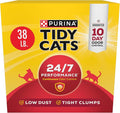 Purina Tidy Cats 24/7 Performance Clumping Cat Litter, 38 lb Box | Clean Linen scent with a slow-release deodorizer, guaranteed 10-day control by PurinaTidyCatsLitter