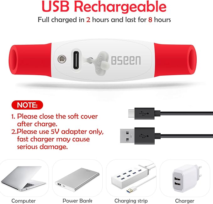 Led Dog Collar, BSEEN USB Rechargeable Flash Dog Necklace Light, Pet Safety Collar Makes Your Beloved Dogs Be Seen at Night for Small Medium Large Dogs(Red) - Image 3
