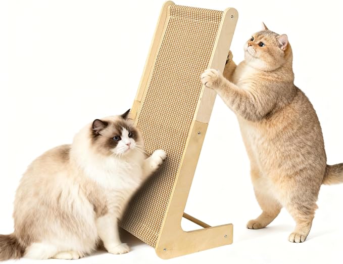 2-in-1 Cat Scratching Post with Replaceable Sisal Pads – Durable Scratcher Toy for Indoor Cats - Image 4